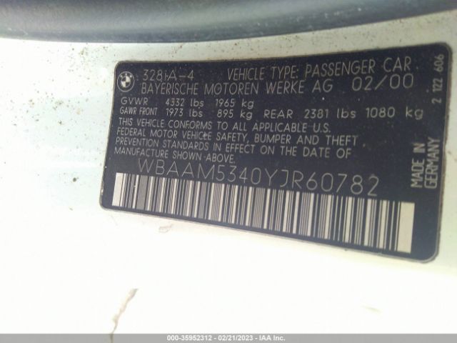 WBAAM5340YJR60782 BMW 3 Series 328i