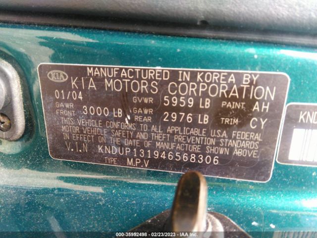 KNDUP131946568306 KIA Sedona Lx/ex