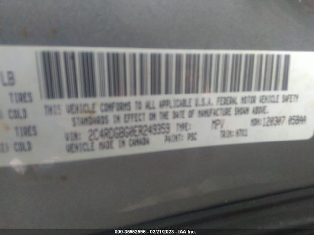 Dodge Grand Caravan Se 2014 2C4RDGBG0ER249359 Image 9