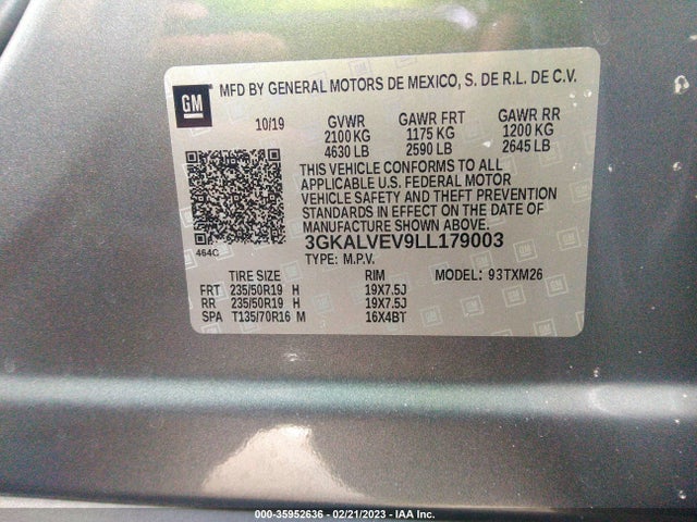 GMC Terrain Slt 2020 3GKALVEV9LL179003 Image 10