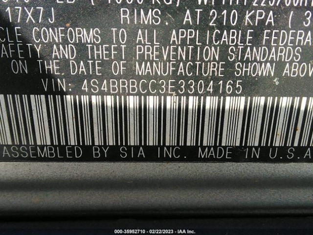 4S4BRBCC3E3304165 Subaru Outback 2.5i Premium