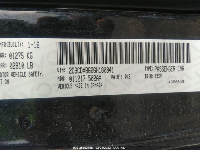 Dodge Charger Se 2016 2C3CDXBG2GH180841 Image 9