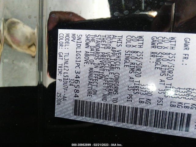 2023 Infiniti QX60, VIN: 5N1DL1GS1PC346584