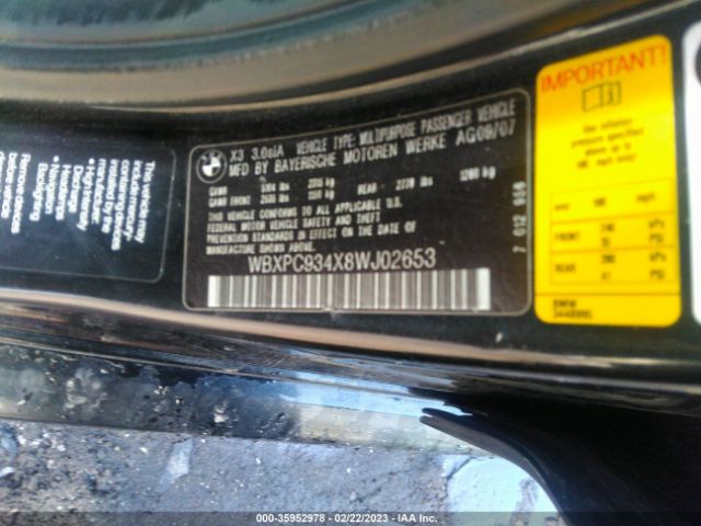 WBXPC934X8WJ02653 BMW X3