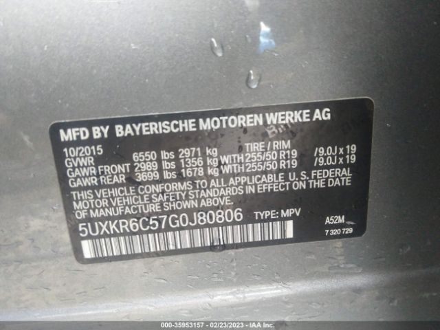 5UXKR6C57G0J80806 BMW X5 Xdrive50i