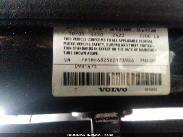YV1MH682562183986 Volvo S40 2.5l Turbo