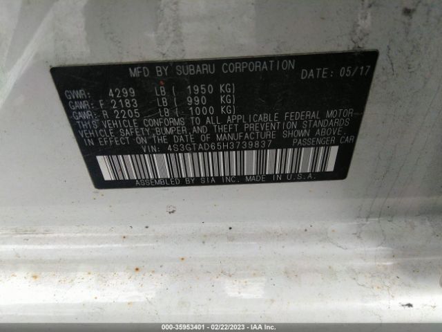 4S3GTAD65H3739837 Subaru Impreza Premium