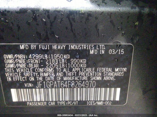 JF1GPAT64F8264970 Subaru Impreza Wagon 2.0i Sport Premium