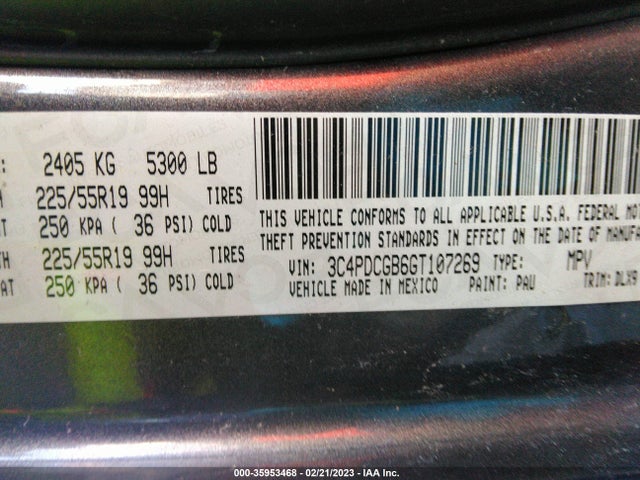 Dodge Journey Crossroad Plus 2016 3C4PDCGB6GT107269 Image 10