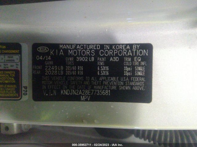 KNDJN2A28E7735681 KIA Soul Base