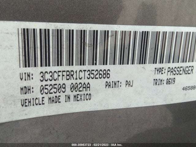 3C3CFFBR1CT352686 Fiat 500 SPORT