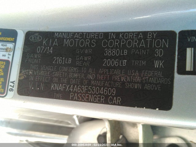 2015 Kia Forte, VIN: KNAFX4A63F5304609