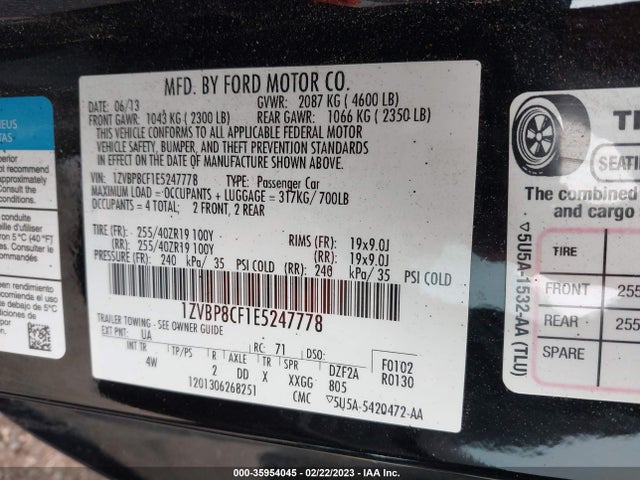 Ford MUSTANG GT 2014 1ZVBP8CF1E5247778 Image 10