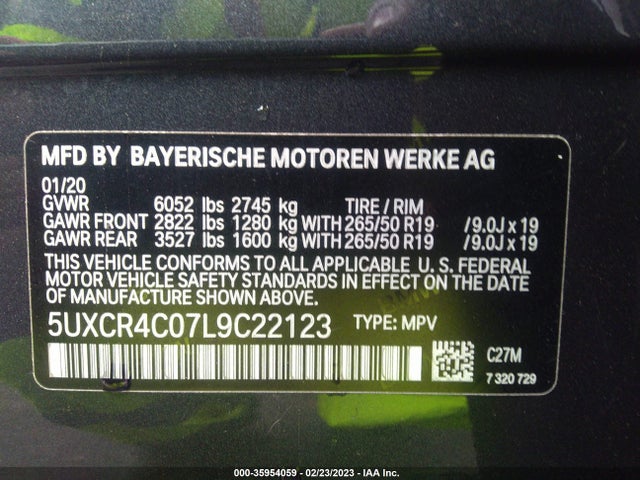 BMW X5 Sdrive40i 2020 5UXCR4C07L9C22123 Image 9