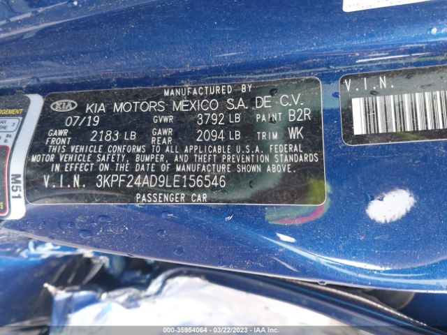 3KPF24AD9LE156546 KIA Forte Lxs