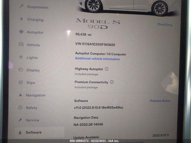 Tesla Model S 90d/70d/75d/60d/85d 2016 5YJSA1E2XGF160825 Image 7