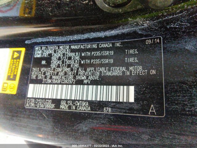 2T2BK1BA9FC282972 Lexus RX 350