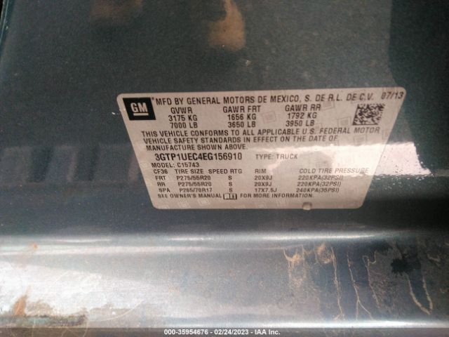 3GTP1UEC4EG156910 GMC Sierra 1500 Sle