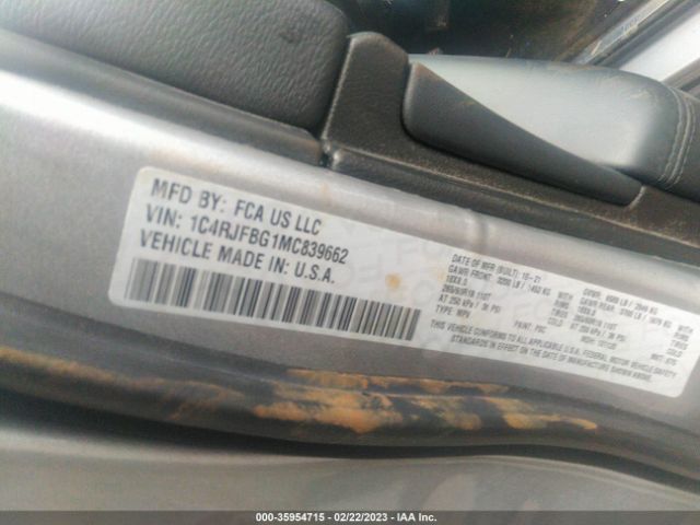 1C4RJFBG1MC839662 Jeep Grand Cherokee Limited