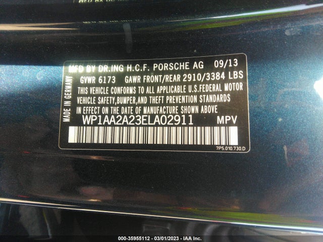 2014 Porsche Cayenne, VIN: WP1AA2A23ELA02911