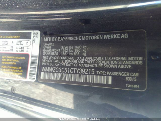 WMWZG3C51CTY39215 Mini Cooper Clubman S