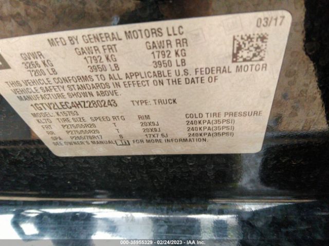 1GTV2LEC4HZ280243 GMC SIERRA 1500