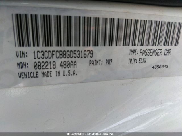 1C3CDFCB8GD531679 Dodge Dart Limited