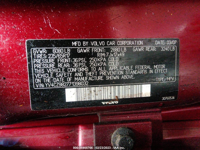 YV4CZ982771398032 Volvo Xc90 I6