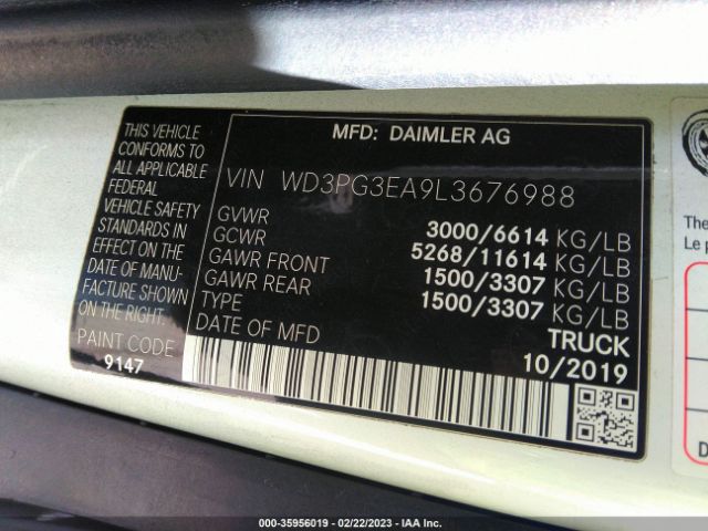 WD3PG3EA9L3676988 Mercedes-Benz METRIS CARGO VAN