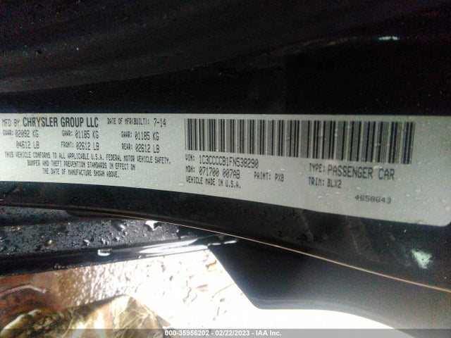 Chrysler 200 C 2015 1C3CCCCB1FN538290 Image 9