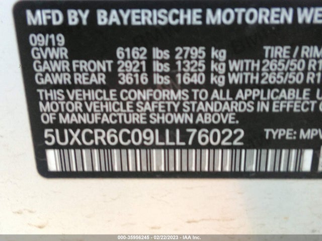 BMW X5 Xdrive40i 2020 аукцион фото