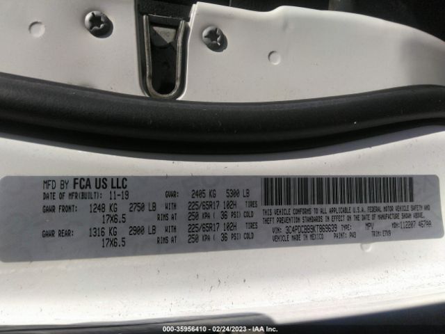 3C4PDCBB9KT869639 Dodge JOURNEY SE