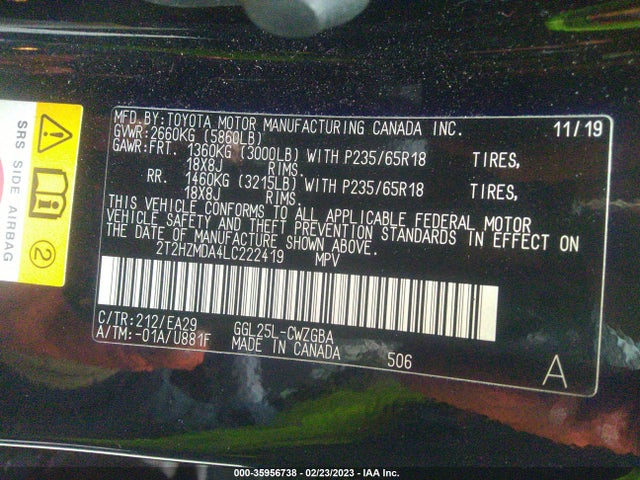 Lexus RX 2020 2T2HZMDA4LC222419 Image 11