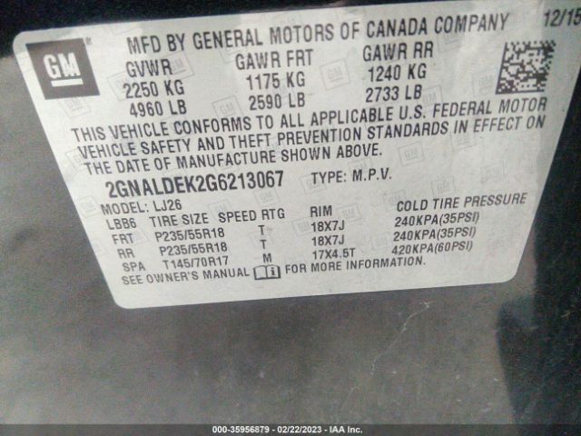 2GNALDEK2G6213067 Chevrolet Equinox Ltz
