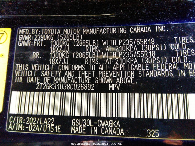 Lexus RX 350 2008 2T2GK31U38C026892 Image 10