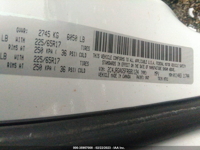 Продажа на аукционе авто 2015 Ram Cargo Van Tradesman, vin: 2C4JRGAG5FR681124, номер лота: 35957008