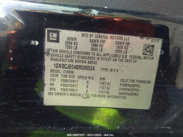 Chevrolet Suburban Lt 2011 1GNSCJE04BR386524 Image 10