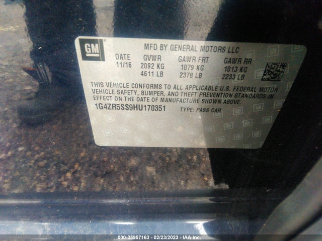 2017 Buick LaCrosse, VIN: 1G4ZR5SS9HU170351