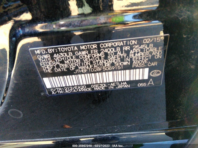 JTHBF1D28F5069151 Lexus IS 250