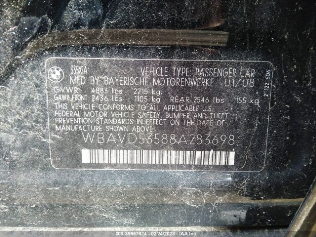 WBAVD53588A283698 BMW 3 Series