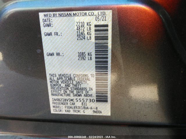 1N4BZ1BV5MC555730 Nissan Leaf S Plus