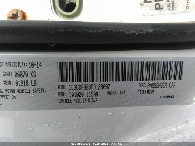 1C3CDFBB3FD129097 Dodge DART SXT