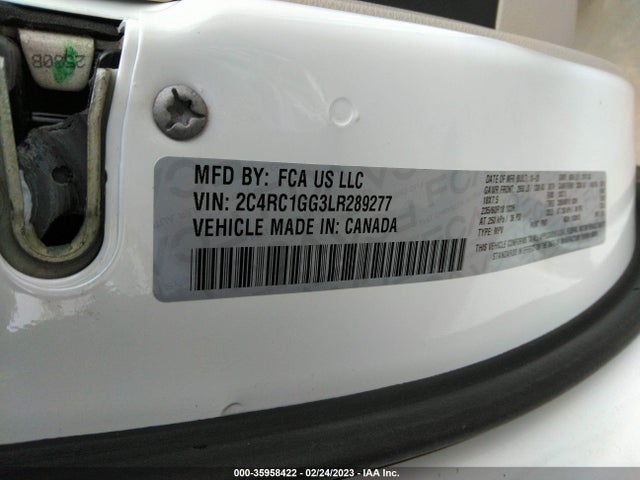 2020 Chrysler Pacifica, VIN: 2C4RC1GG3LR289277