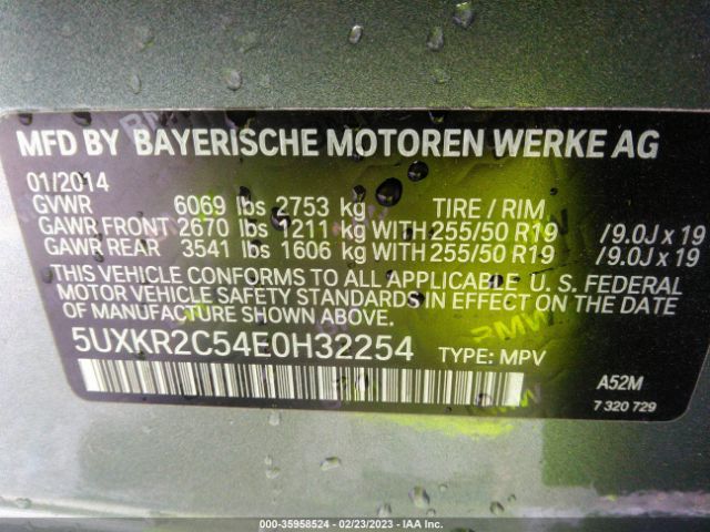 5UXKR2C54E0H32254 BMW X5 Sdrive35i