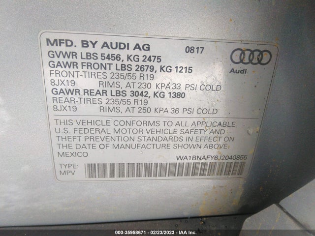 Audi Q5 Premium Plus 2018 WA1BNAFY6J2040855 Image 9