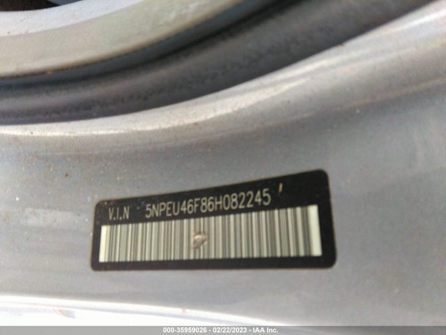 2006 HYUNDAI SONATA GLS/LX VIN: 5NPEU46F86H082245
