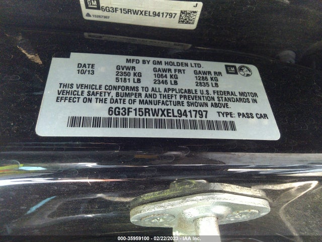 2014 Chevrolet SS, VIN: 6G3F15RWXEL941797