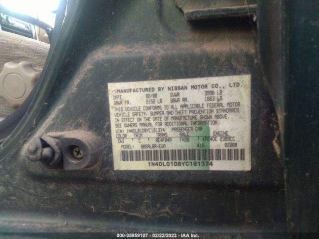 1N4DL01D8YC181374 Nissan Altima Xe/gxe/se/gle