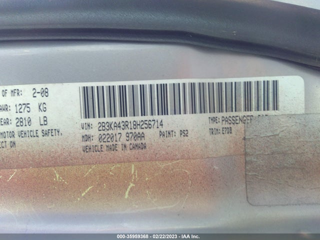 Dodge Charger 2008 2B3KA43R18H256714 Image 10