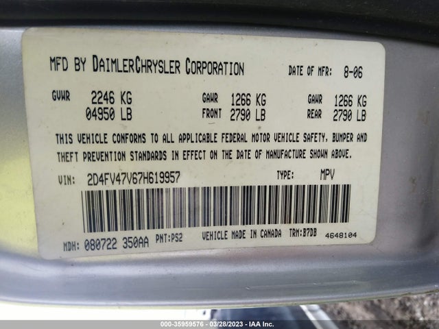 Dodge Magnum 2007 2D4FV47V67H619957 Image 9